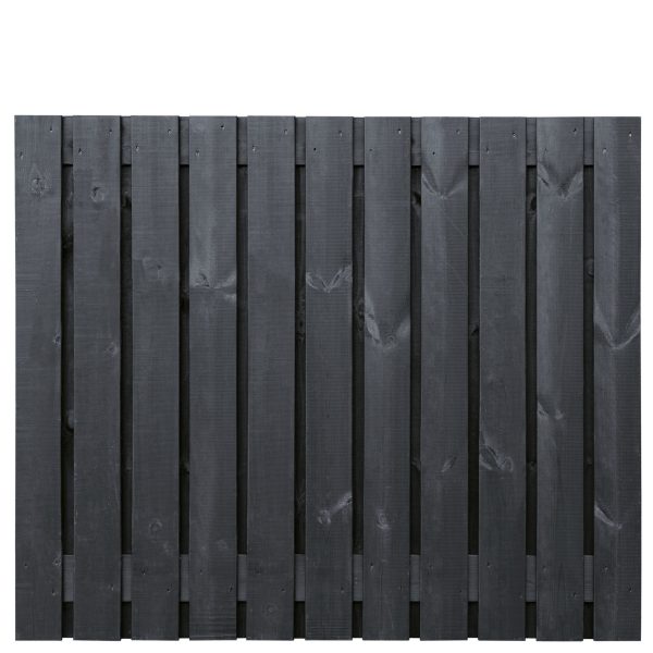 Gartenzaun Dresden, 150x180 cm aus Schwarz Imprägniertes Kiefernholz