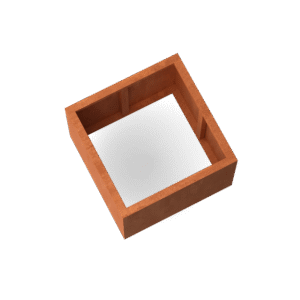 Artesa rechteckige Hochbeet aus Cortenstahl – Länge: 800 – Breite: 800 – Höhe: 600 – ohne Boden