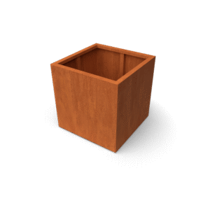 Quadratische Pflanzgefäße Quadra Cortenstahl - Länge: 800 - Breite: 800 - Höhe: 800