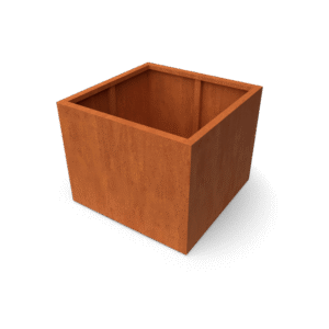 Artesa Rechteckige Pflanzgefäße aus Cortenstahl – Länge: 1000 – Breite: 1000 – Höhe: 800