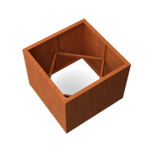 Artesa rechteckige Hochbeet aus Cortenstahl – Länge: 1000 – Breite: 1000 – Höhe: 800 – ohne Boden