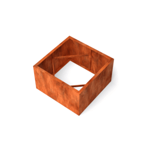 Artesa rechteckige Hochbeet aus Cortenstahl – Länge: 1000 – Breite: 1000 – Höhe: 600 – ohne Boden