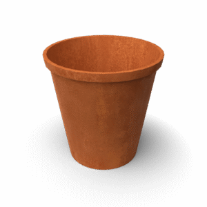 Konische Pflanzgefäße Vora aus Cortenstahl - Länge: 1000 - Höhe: 1000