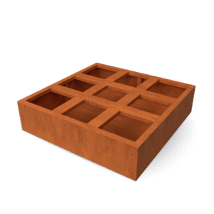 Belar Gewürzbehälter Cortenstahl - Länge: 1200 - Breite: 1200 - Höhe: 300