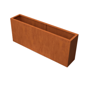 Artesa rechteckige Pflanzgefäße aus Cortenstahl – Länge: 2000 – Breite: 400 – Höhe: 800