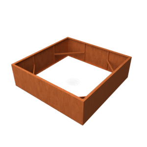 Artesa rechteckige Hochbeet aus Cortenstahl – Länge: 2000 – Breite: 2000 – Höhe: 600 – ohne Boden