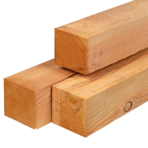 Douglasie Pfost 12,0 x 12,0 cm feingesägt , scharfkantig