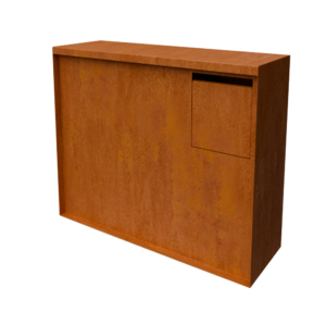 Murus Paketbriefkasten Cortenstahl Länge: 1200 - Breite: 400 - Höhe: 1000 (lxbxh)